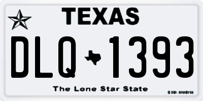 TX license plate DLQ1393