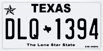 TX license plate DLQ1394
