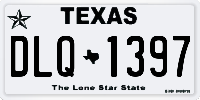 TX license plate DLQ1397