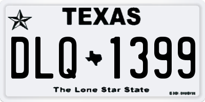 TX license plate DLQ1399
