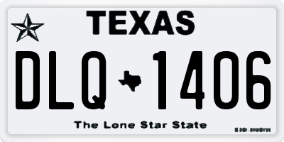 TX license plate DLQ1406