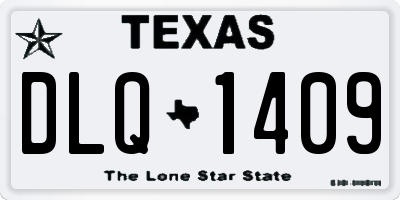 TX license plate DLQ1409