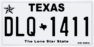 TX license plate DLQ1411