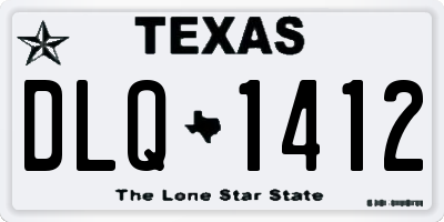 TX license plate DLQ1412