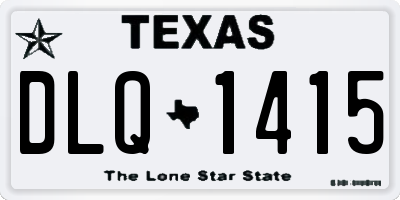 TX license plate DLQ1415