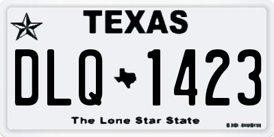 TX license plate DLQ1423