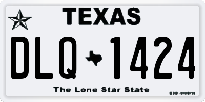 TX license plate DLQ1424