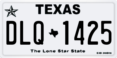 TX license plate DLQ1425