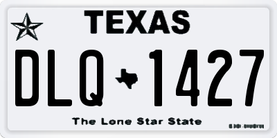 TX license plate DLQ1427