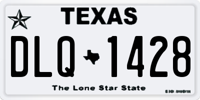 TX license plate DLQ1428