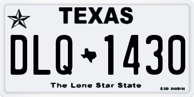 TX license plate DLQ1430