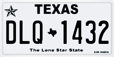 TX license plate DLQ1432