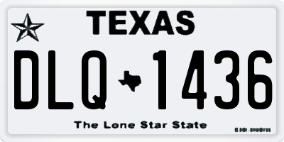 TX license plate DLQ1436