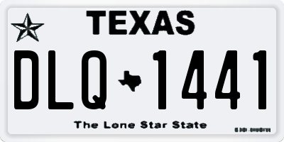 TX license plate DLQ1441
