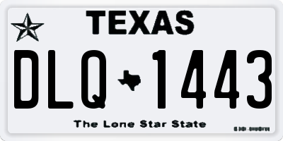 TX license plate DLQ1443