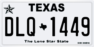 TX license plate DLQ1449