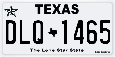 TX license plate DLQ1465