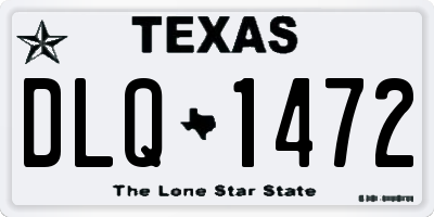 TX license plate DLQ1472