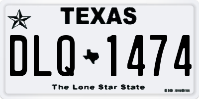 TX license plate DLQ1474