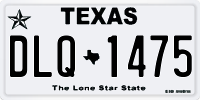 TX license plate DLQ1475