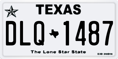 TX license plate DLQ1487