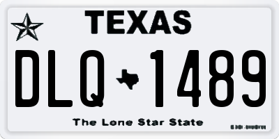 TX license plate DLQ1489