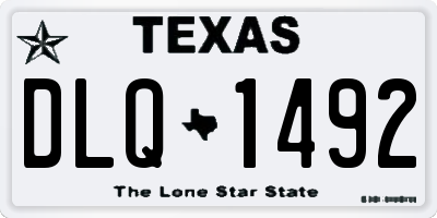 TX license plate DLQ1492