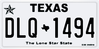 TX license plate DLQ1494