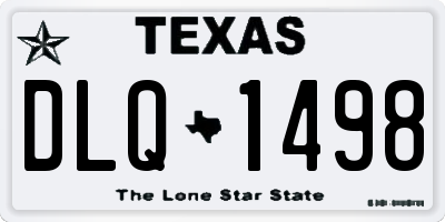 TX license plate DLQ1498