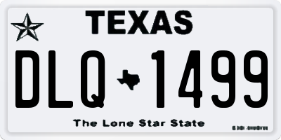 TX license plate DLQ1499