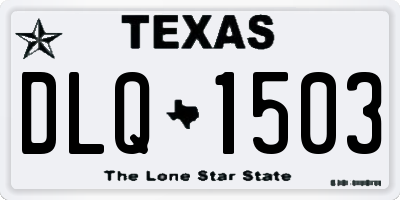 TX license plate DLQ1503