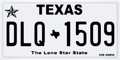 TX license plate DLQ1509