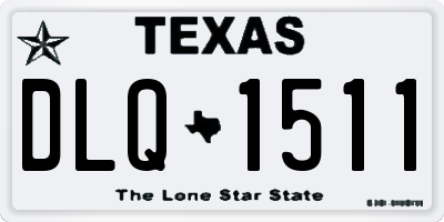 TX license plate DLQ1511