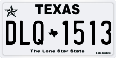 TX license plate DLQ1513