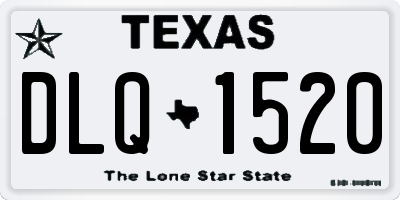 TX license plate DLQ1520
