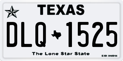 TX license plate DLQ1525