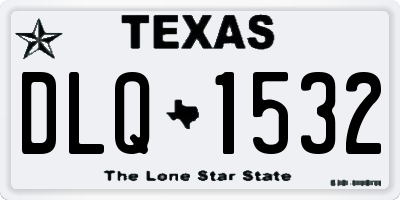 TX license plate DLQ1532
