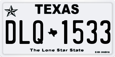 TX license plate DLQ1533