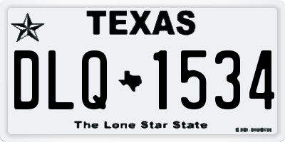 TX license plate DLQ1534