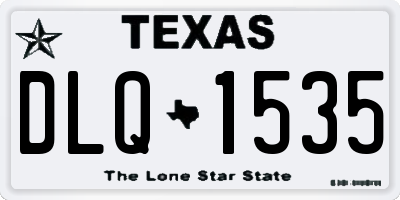 TX license plate DLQ1535