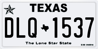 TX license plate DLQ1537