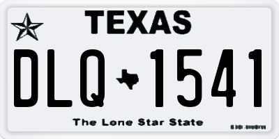 TX license plate DLQ1541