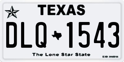 TX license plate DLQ1543