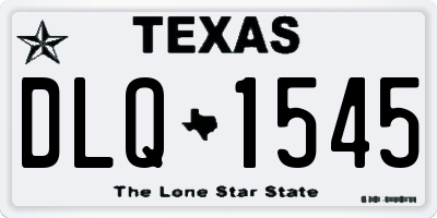 TX license plate DLQ1545
