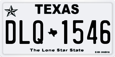 TX license plate DLQ1546