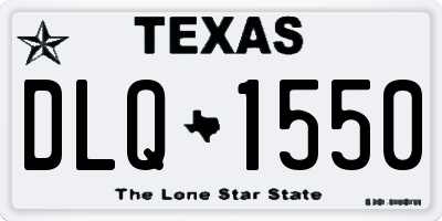 TX license plate DLQ1550