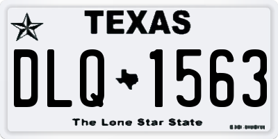 TX license plate DLQ1563
