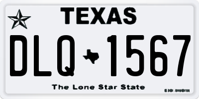 TX license plate DLQ1567
