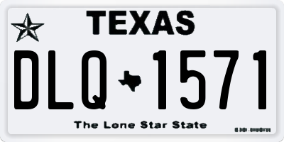 TX license plate DLQ1571