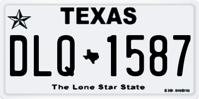 TX license plate DLQ1587